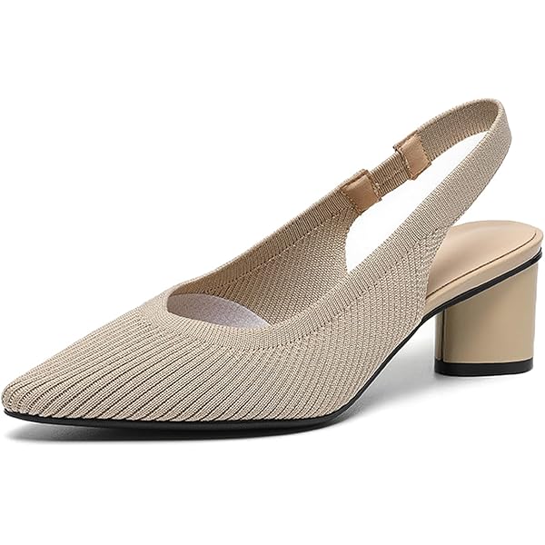 Amazon.com | MVIOBUY Women's Knitted Pointed Toe Slingback